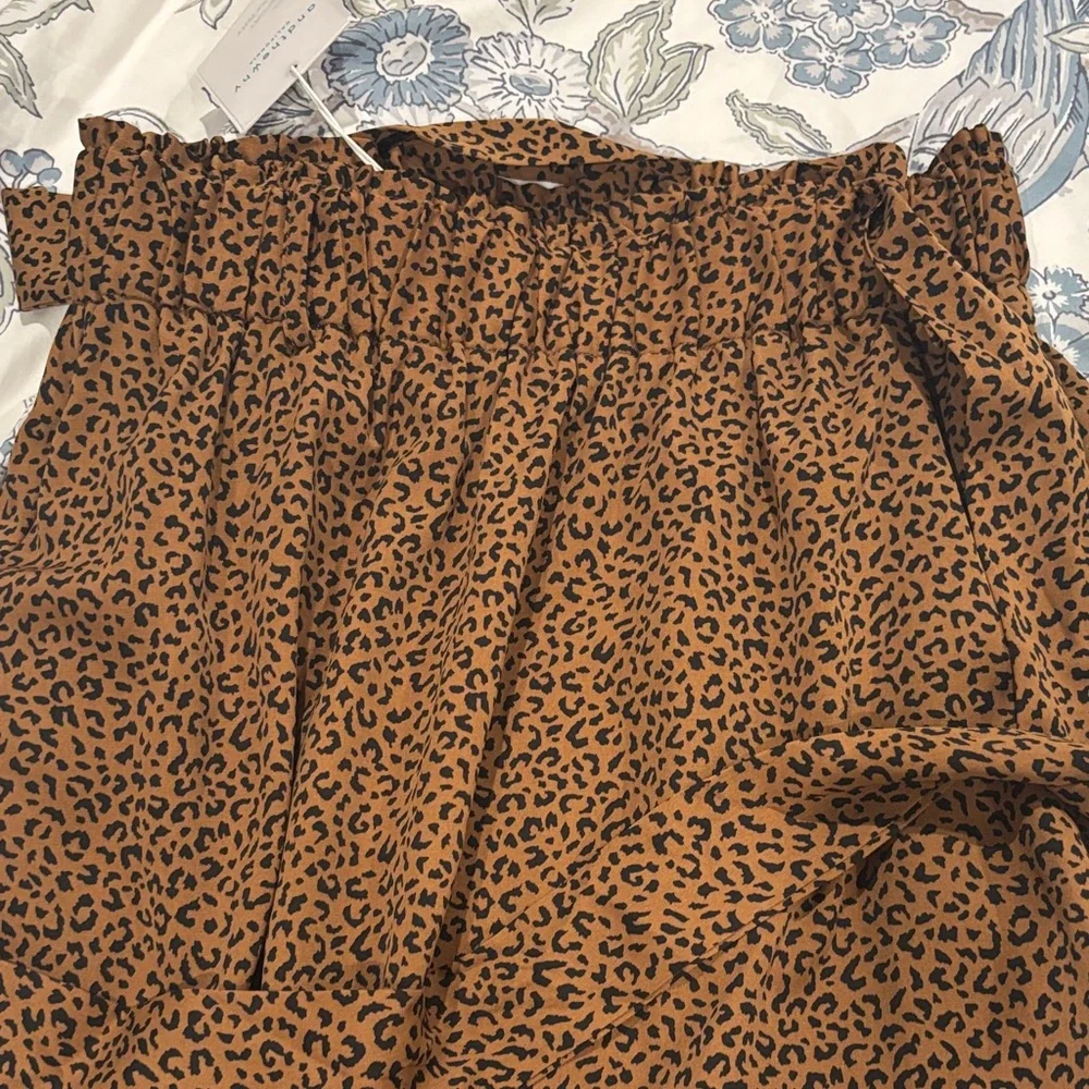 Leopard Print Women's Skirt midi‎ soft